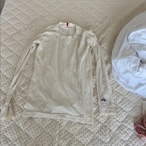 Tracksmith Cream Long Sleeve Top